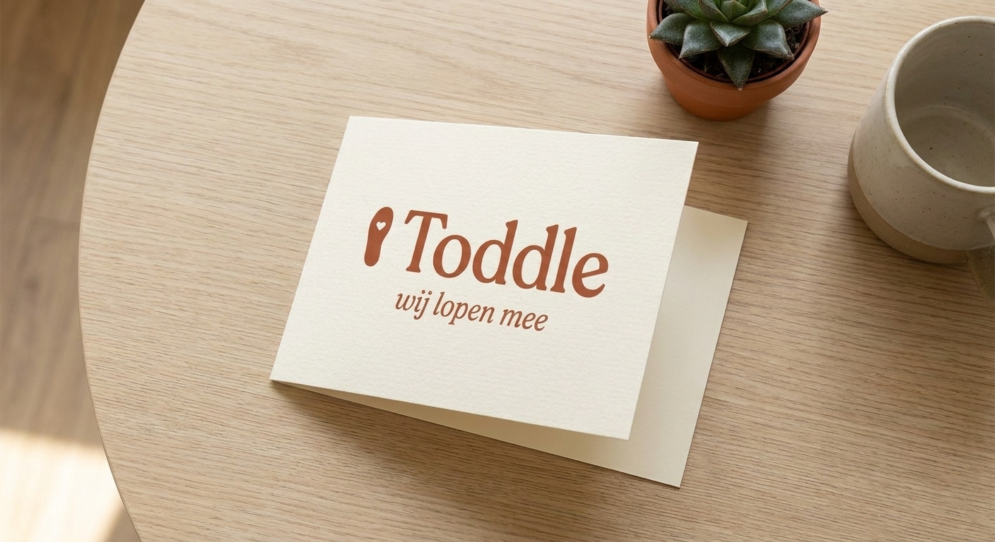 Toddle rituaalkaart op een houten tafel